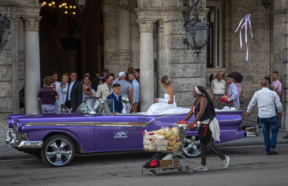 Classic Car City Wedding by Tony Mearman — canvas wall art