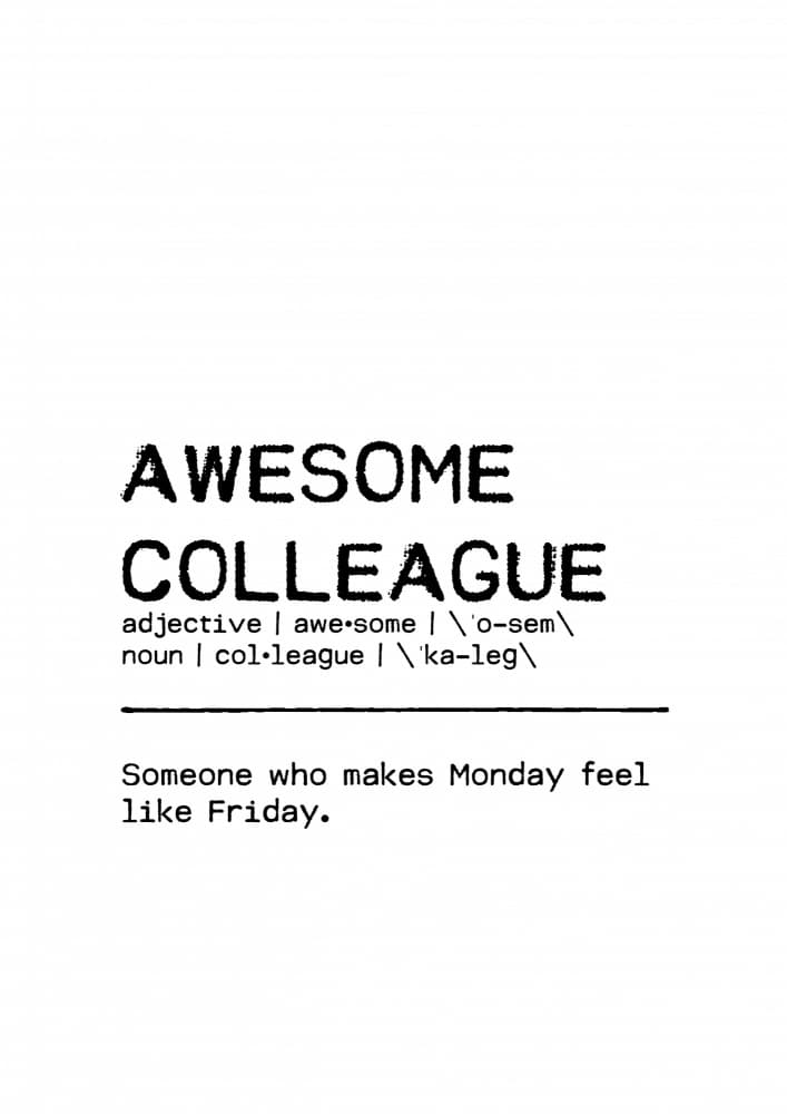 Awesome Colleague Definition by Orara Studio — canvas wall art