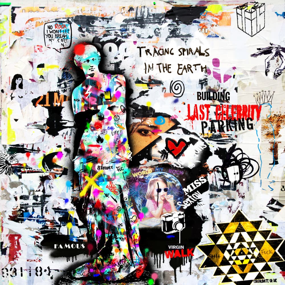 Colorful Street Art Statue by PASLIER Morgan — canvas wall art