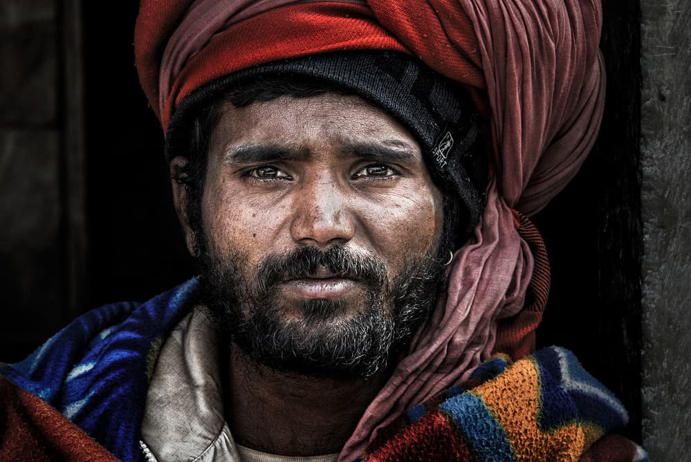 Bearded Man in Turban by Joxe Inazio Kuesta Garmendia — canvas wall art