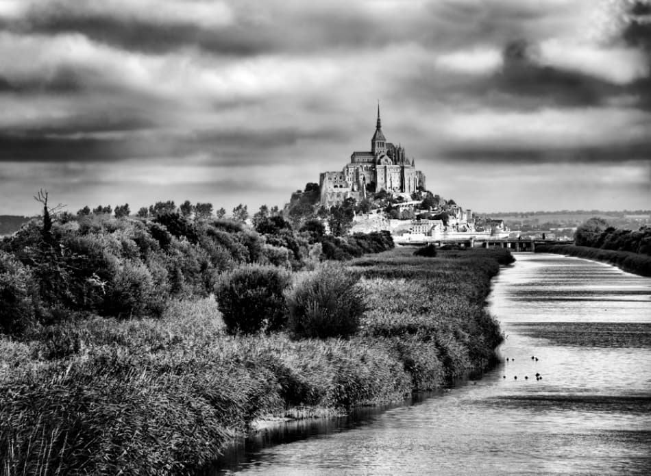Dramatic Mont Saint-Michel by Andrea Auf dem Brinke — canvas wall art