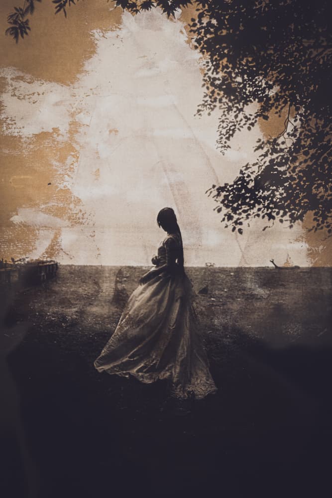 Vintage Woman Silhouette by Kurosaki Sangan — canvas wall art
