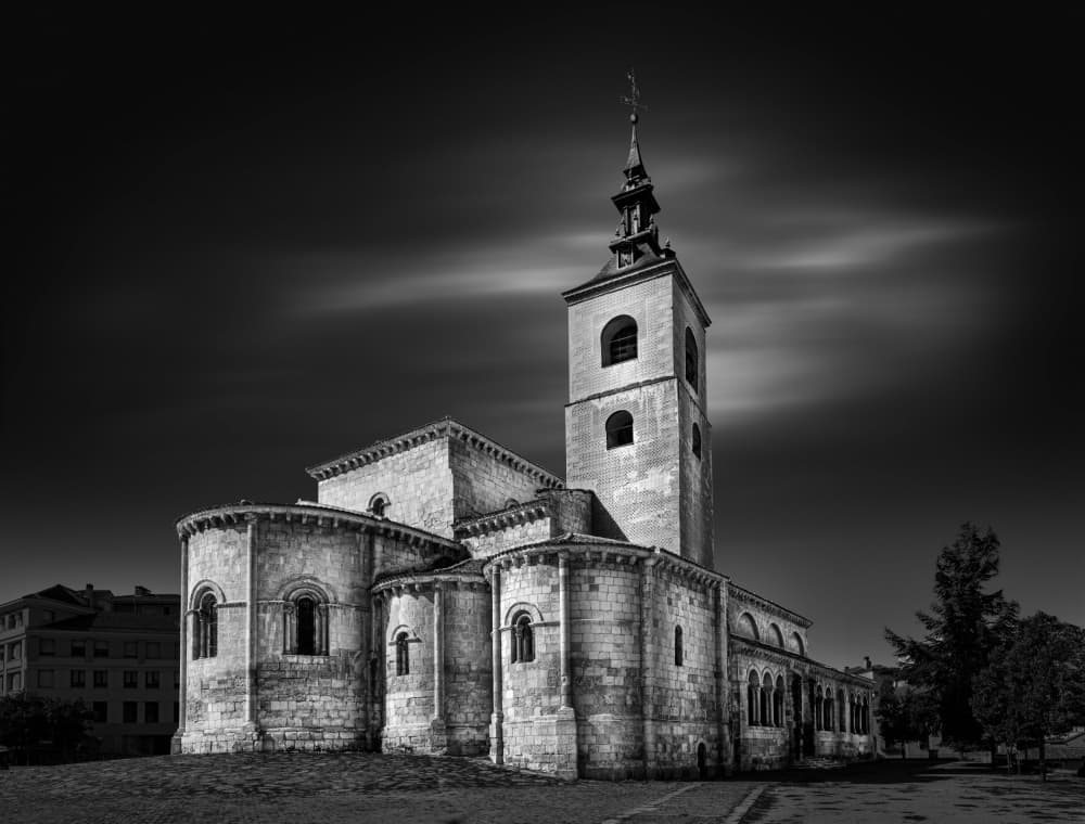 Dramatic Stone Church by Antoni Figueras — canvas wall art