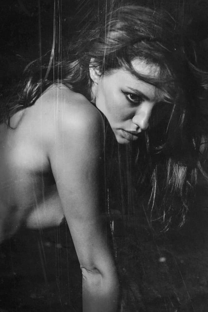 Dramatic Wet Portrait by Bogdan Bouşcă — canvas wall art