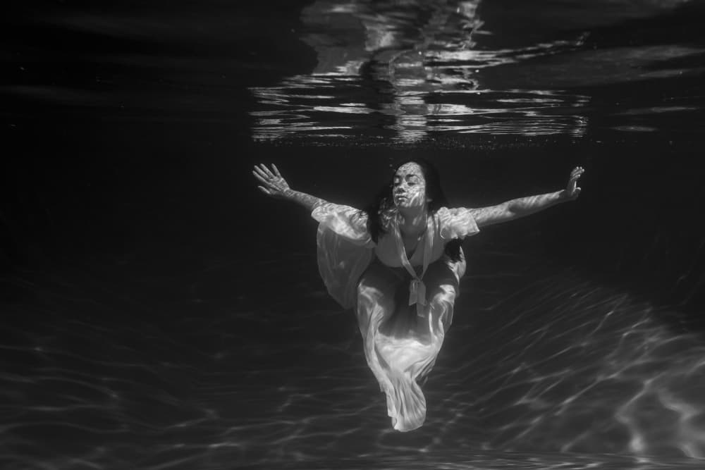 Graceful Underwater Dream by Thierry Lagandré (Transgressed Light) — canvas wall art