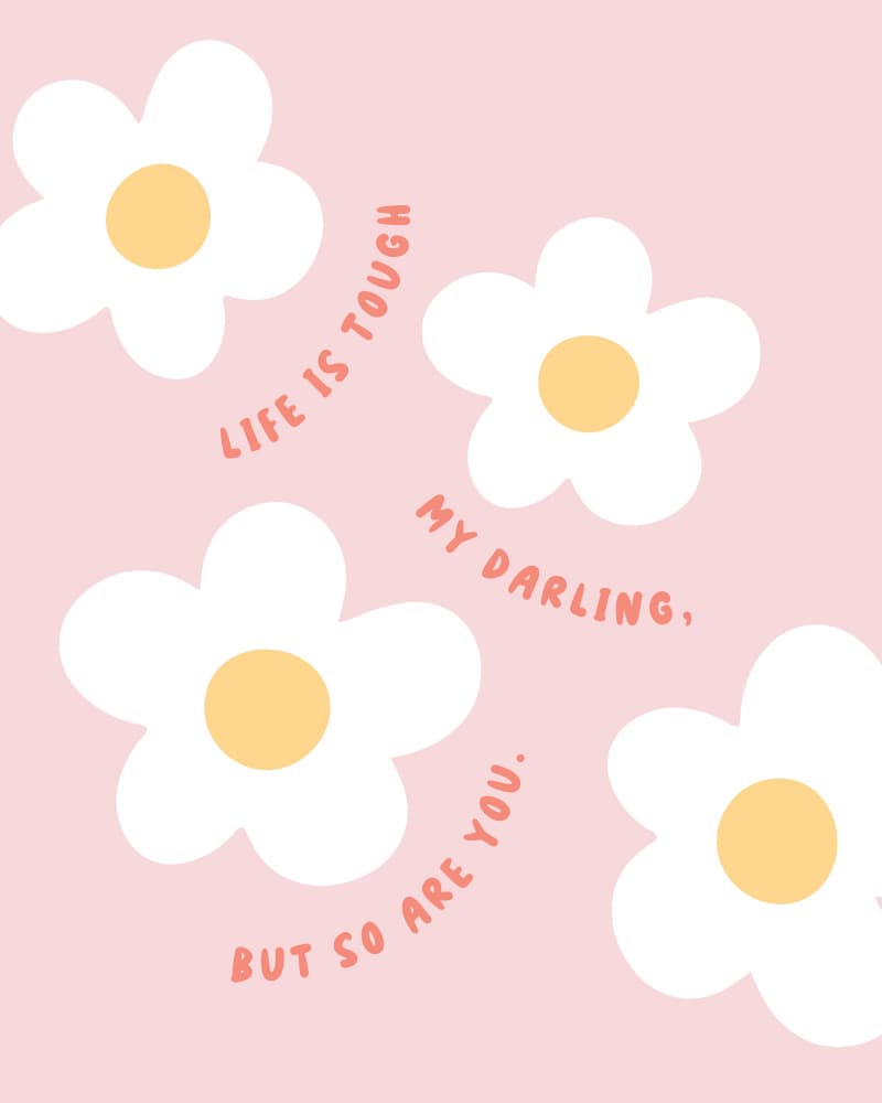 Uplifting Daisy Quote by KsanaKalpa — canvas wall art