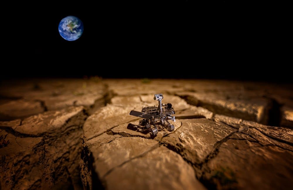 Mars Rover Earth View by Jessie Liu — canvas wall art