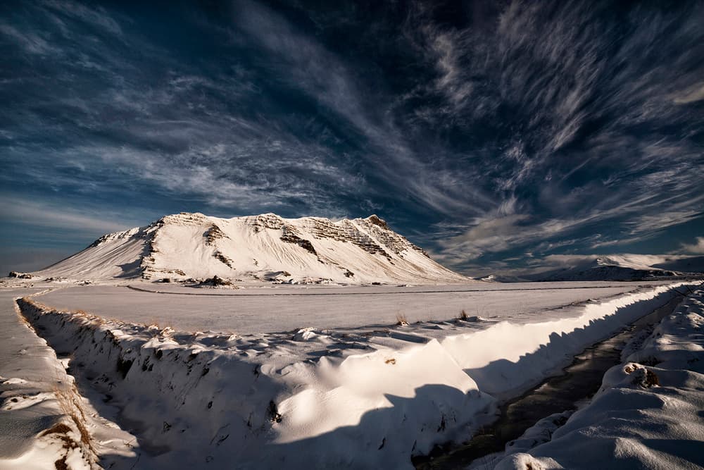 Dramatic Winter Mountains by Þorsteinn H. Ingibergsson — canvas wall art