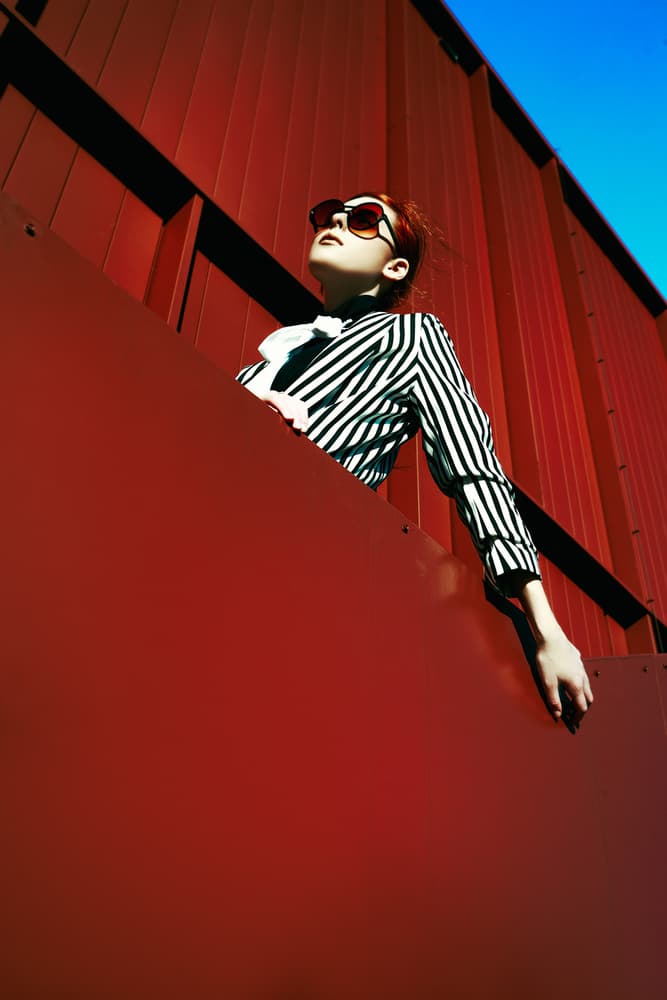 Fashion Stripes Red Wall by Ruslan Bolgov — canvas wall art