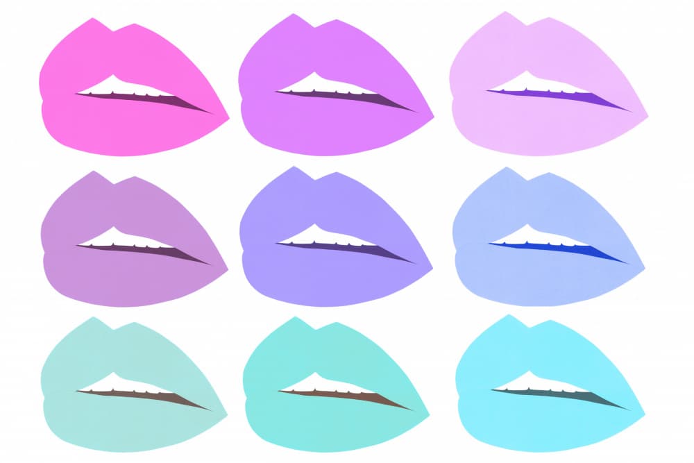 Pop Art Pastel Lips by Jemma Morris — canvas wall art