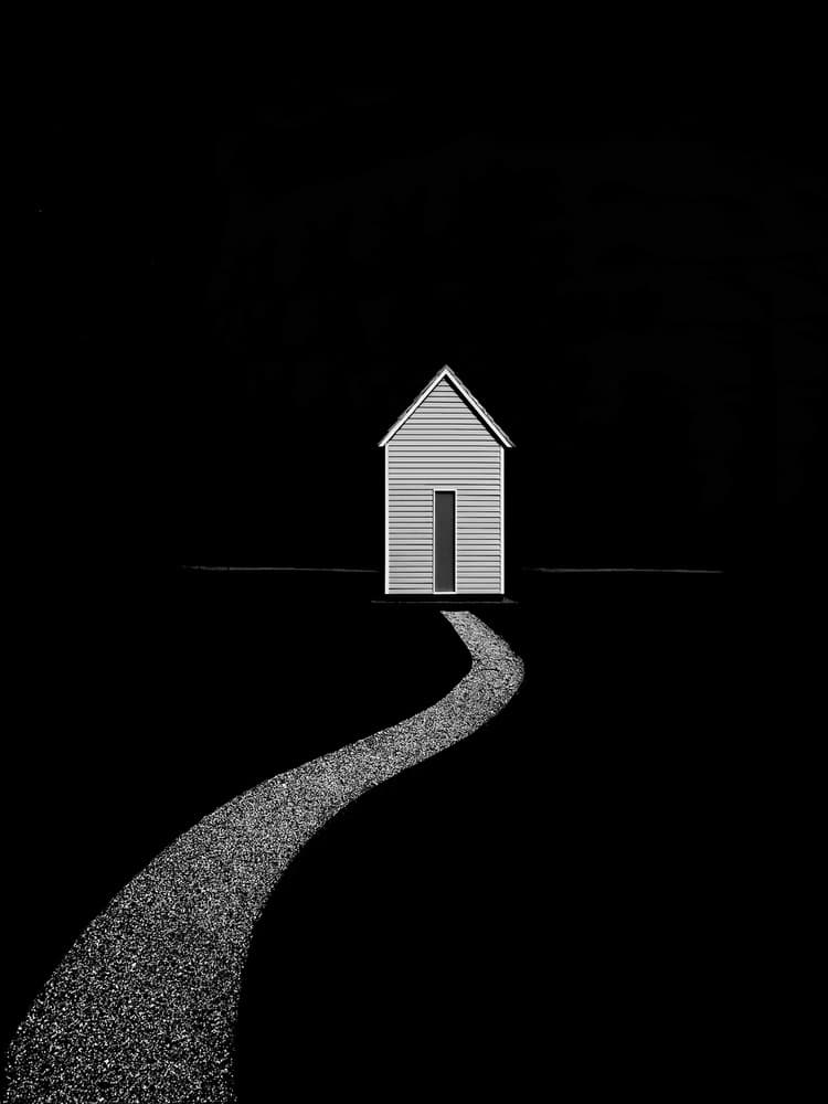 Minimal Path Home by Roberto Parola — canvas wall art