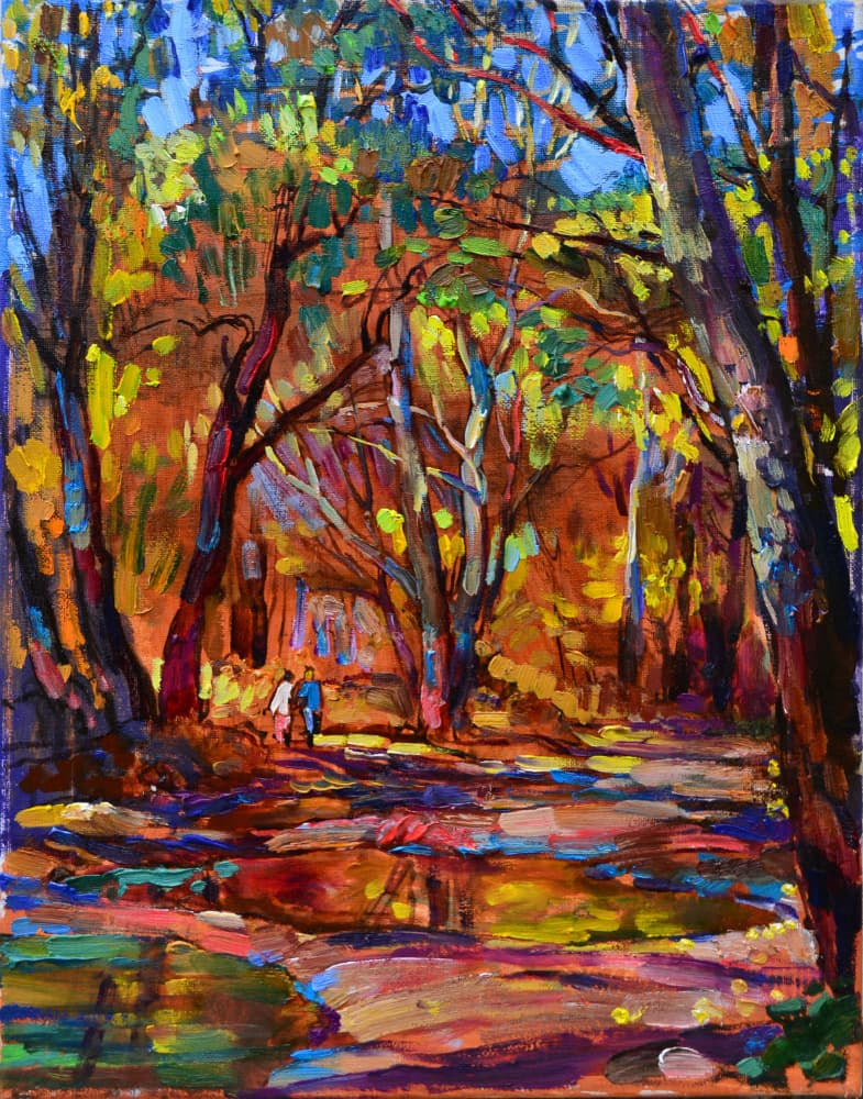 Autumn Forest Walk by Andrii Kutsachenko — canvas wall art