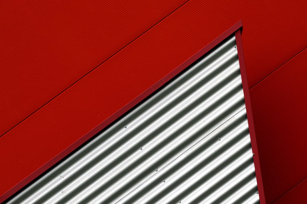 Dynamic Red Architecture by Hans-Wolfgang Hawerkamp — canvas wall art