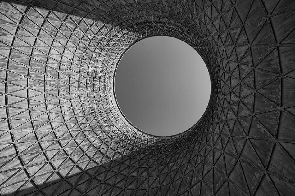 Geometric Tunnel Sky by Jure Kravanja — canvas wall art