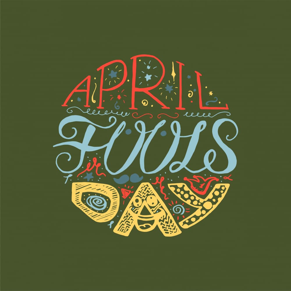 Playful April Fools Lettering by Marika Barsrsind — canvas wall art