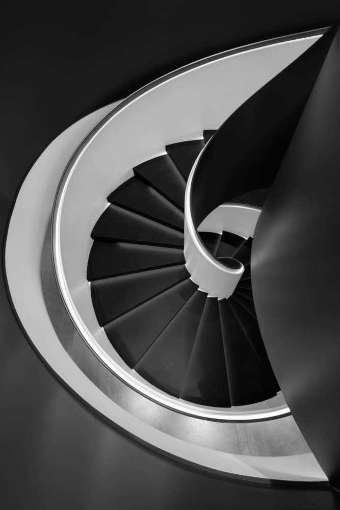 Elegant Spiral Steps by konglingming — canvas wall art