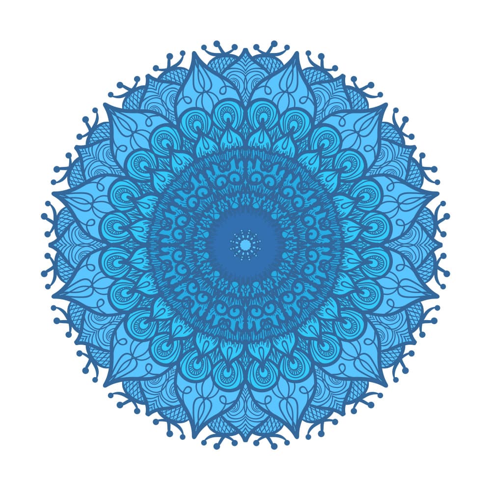 Tranquil Blue Mandala by Marika Barsrsind — canvas wall art