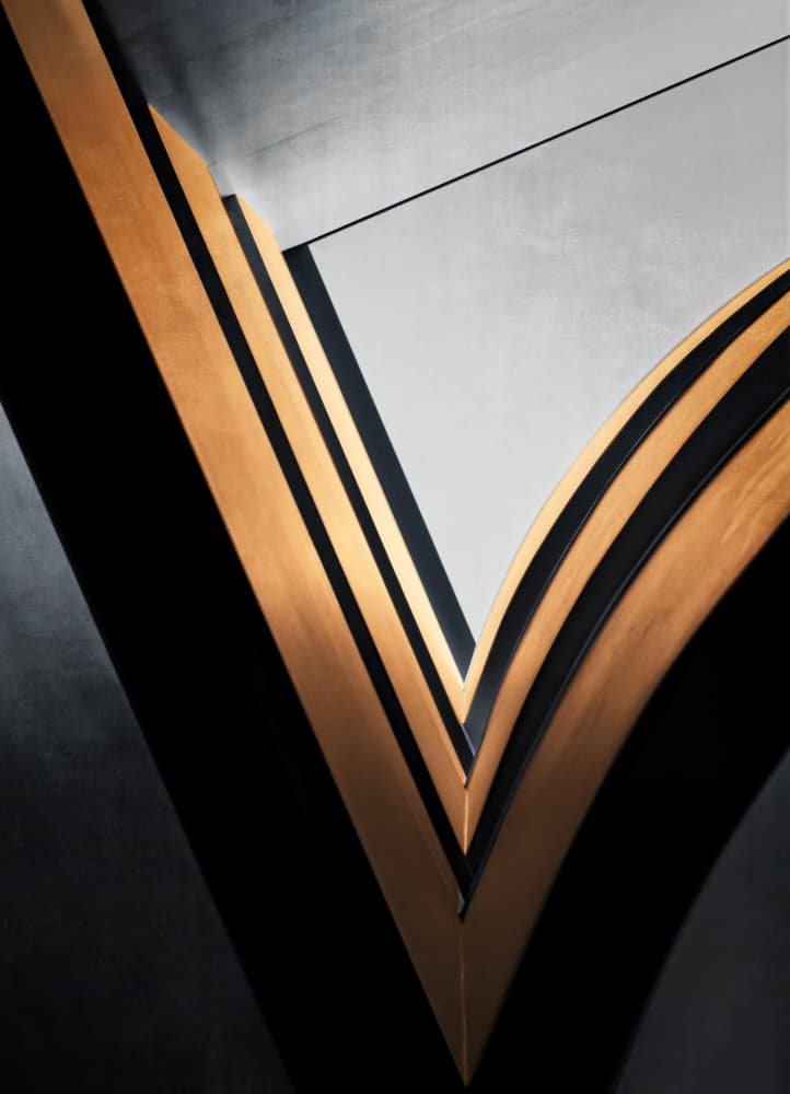 Golden Black Geometry by Tomasz Buczkowski ( Tomush ) — canvas wall art