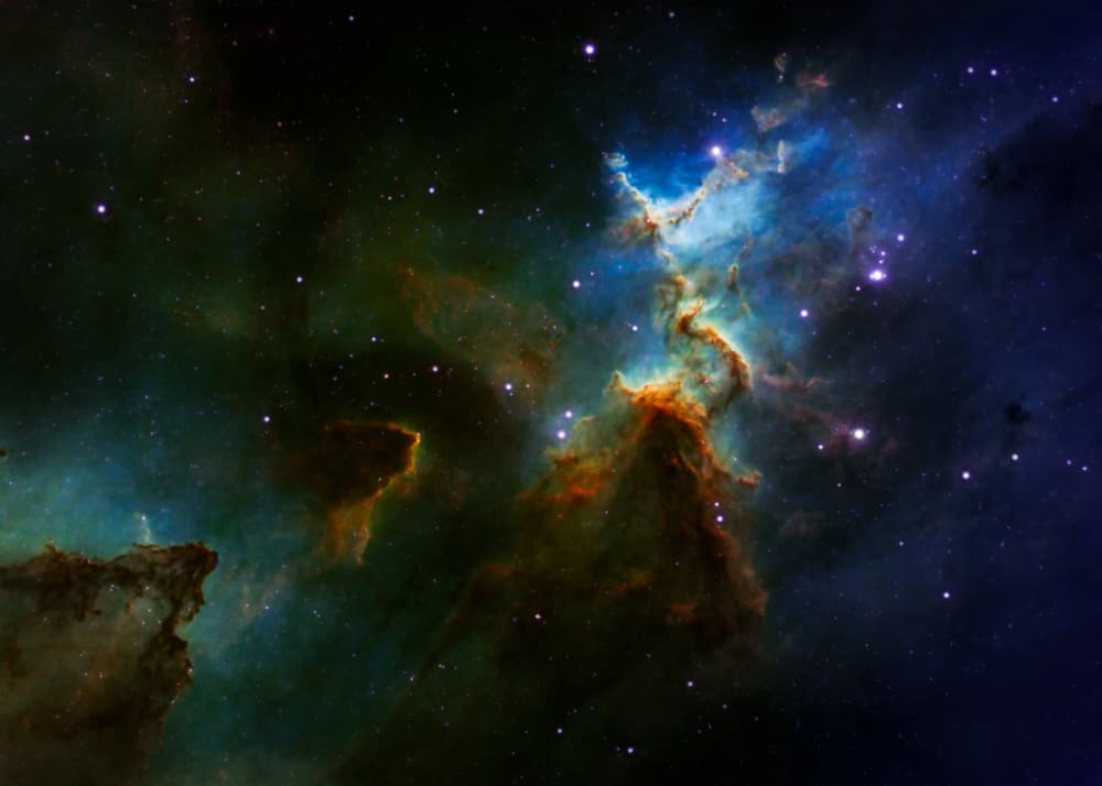 Vibrant Cosmic Nebula by Ken Fong — canvas wall art