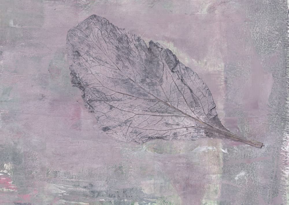 Muted Lavender Leaf by Maira Ribena — canvas wall art