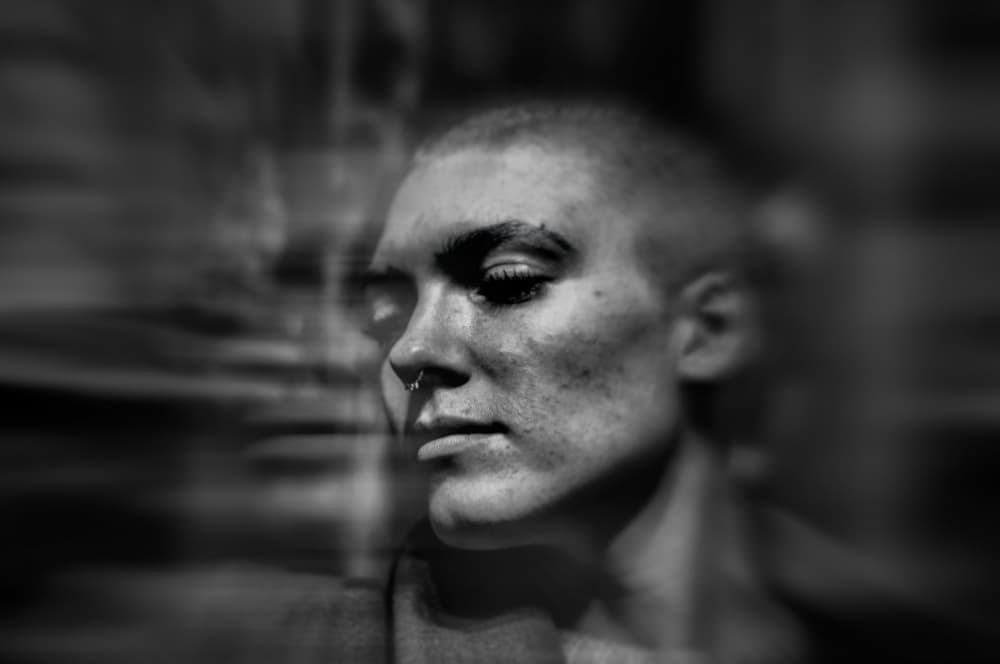 Intense Woman Profile by Steve Hermann — canvas wall art