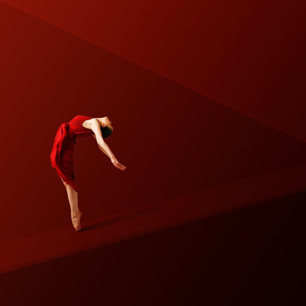 Graceful Red Dance by Lita Pratikto — canvas wall art