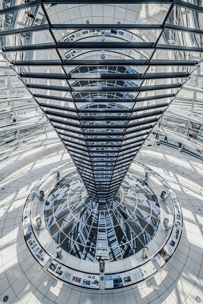 Geometric Dome Interior by Michael Eßig — canvas wall art