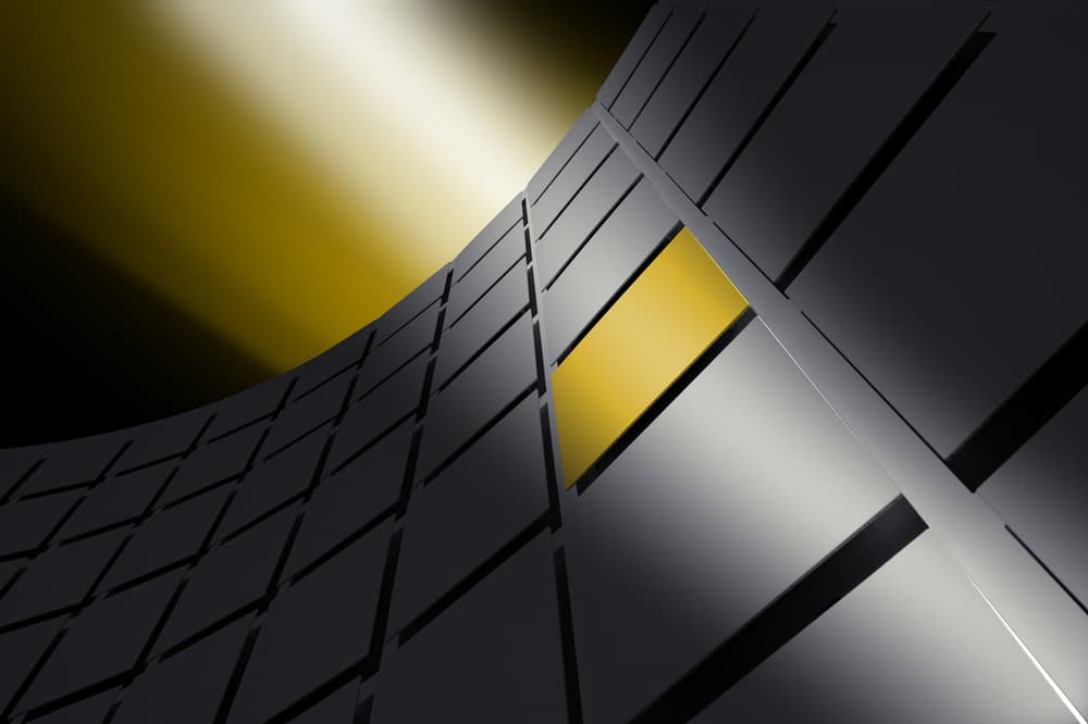 Sleek Golden Panel by Marc Huybrighs — canvas wall art