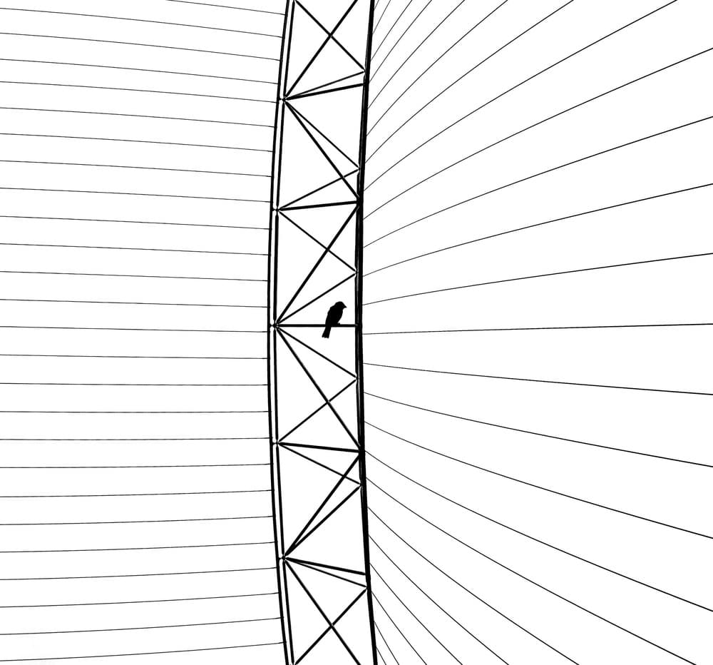 Geometric Lines Bird by Kahar Lagaa — canvas wall art