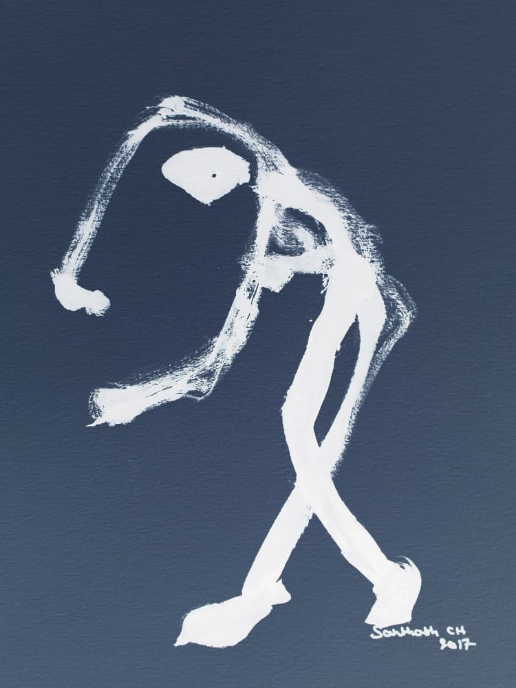 Abstract Dancing Figure by Santhosh ch — canvas wall art