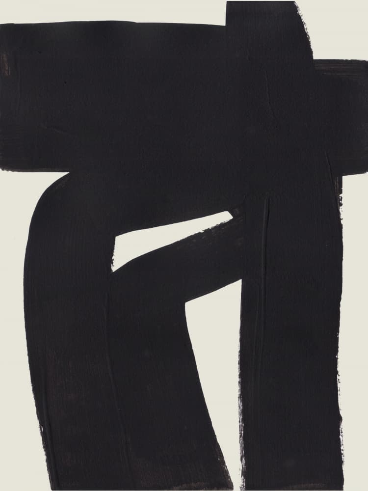 Abstract Black Form by Ejaaz Haniff — canvas wall art