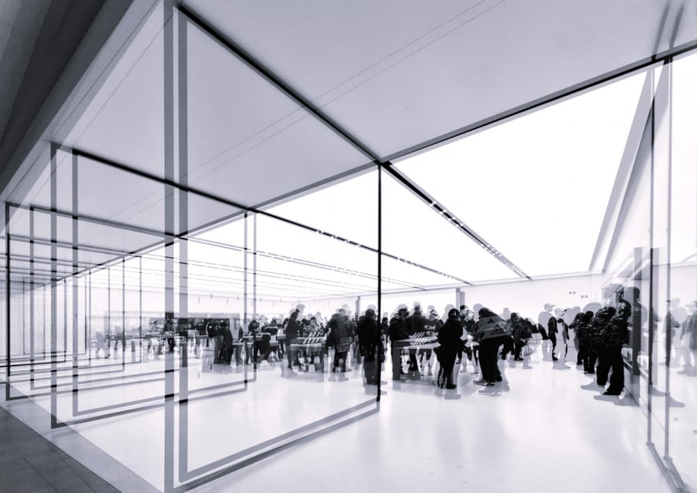 Modern Crowd In Motion by Jasmine Zhang — canvas wall art