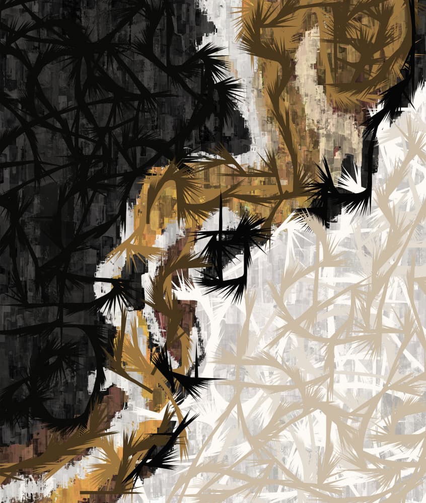 Golden Organic Contrast by Pelin Atilla — canvas wall art