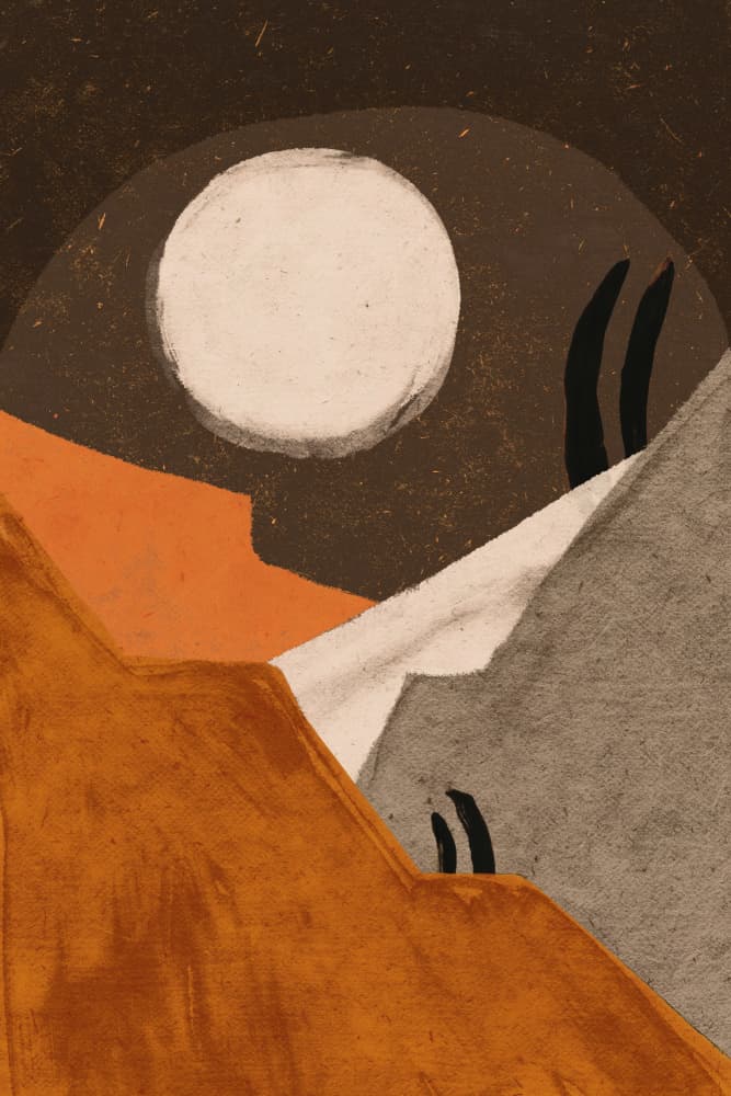 Lunar Landscape by Treechild — canvas wall art