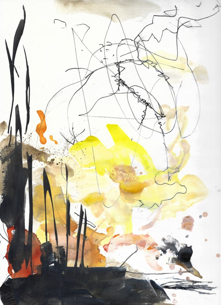 Abstract Golden Reeds by Annick — canvas wall art