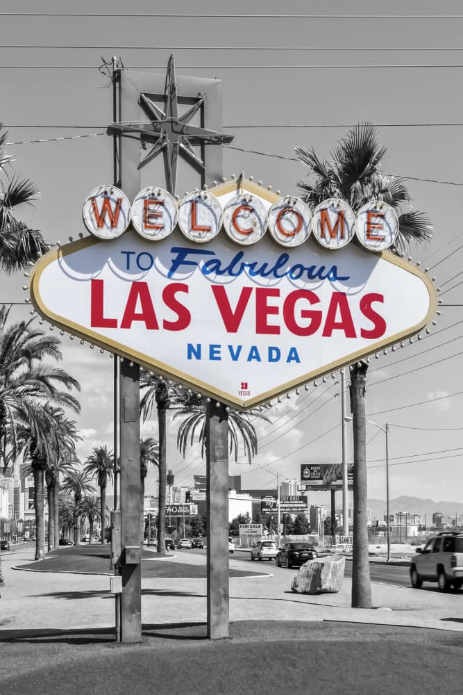 Fabulous Las Vegas Welcome Sign by Melanie Viola — canvas wall art