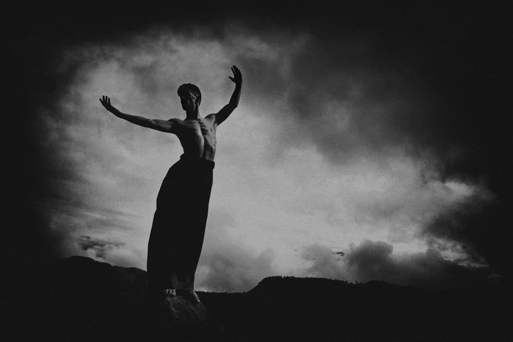 Dramatic Man Silhouette by Paulo Medeiros — canvas wall art