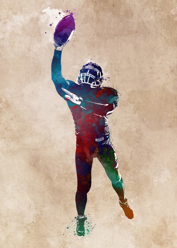 Dynamic Football Catch by Justyna Jaszke — canvas wall art