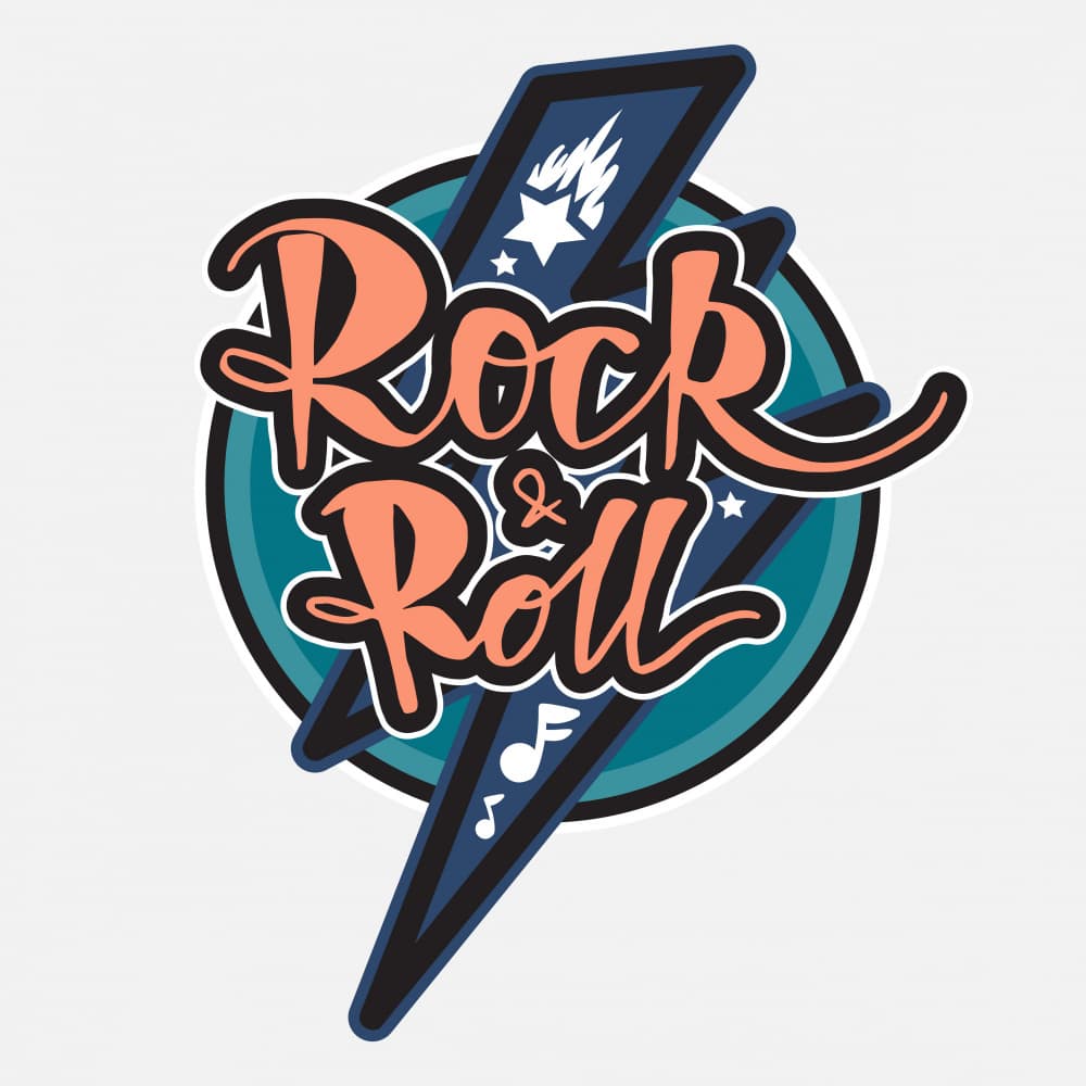 Retro Rock and Roll by Marika Barsrsind — canvas wall art