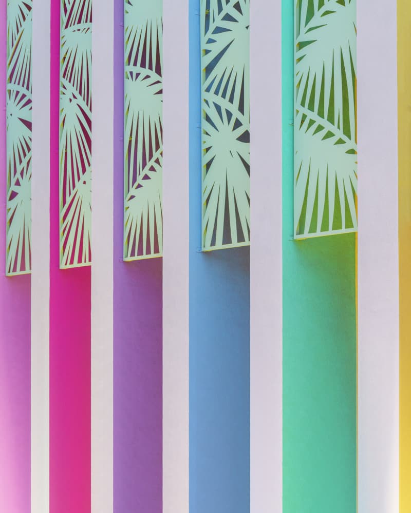 Rainbow Color Wall at The Saguaro by Tom Windeknecht — canvas wall art