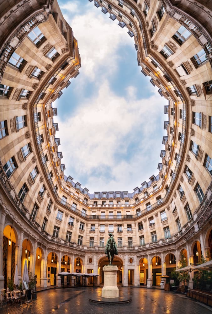 Palais Royal Courtyard Paris by Antoni Figueras — canvas wall art