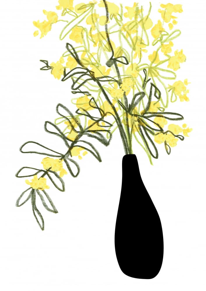 Modern Yellow Floral by Rosana Laiz Blursbyai — canvas wall art