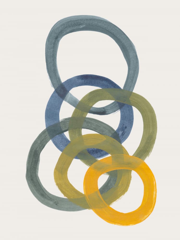 Organic Overlapping Circles by Ejaaz Haniff — canvas wall art