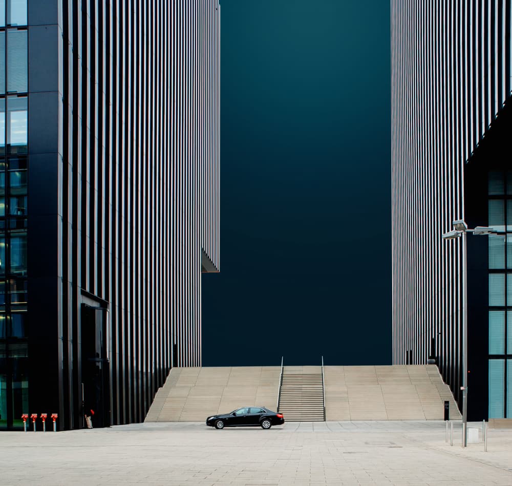Geometric City Car by Hans Günther — canvas wall art