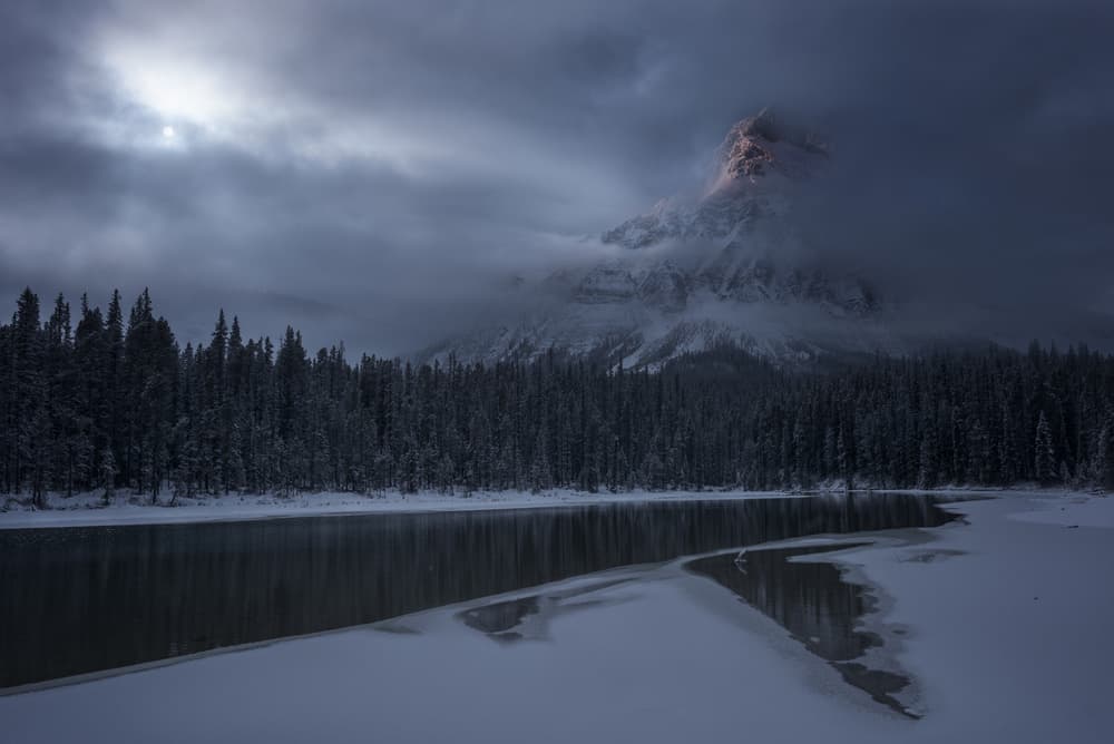 Winter Mountain Light by David Martin Castan — canvas wall art