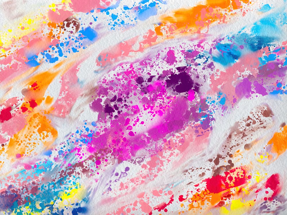 Vibrant Paint Splatter by Alpenglow Workshop — canvas wall art