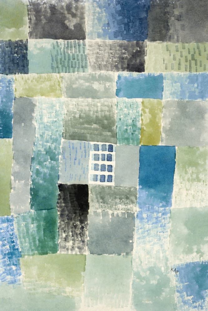 First House in a Settlement 1926 by Paul Klee — canvas wall art