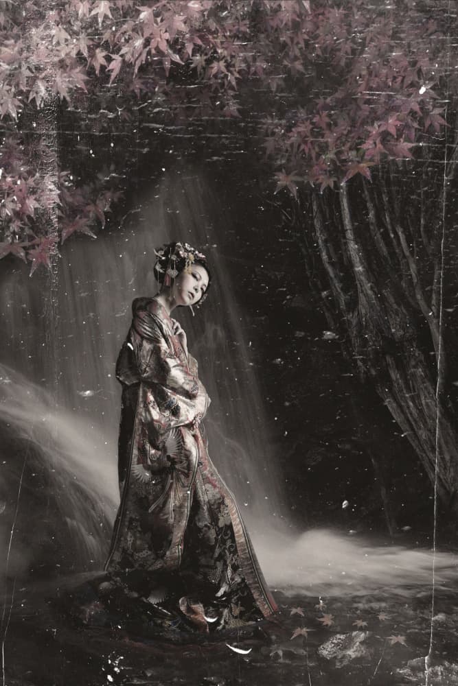 Autumn Kimono Waterfall by Hiroaki Suemasa — canvas wall art
