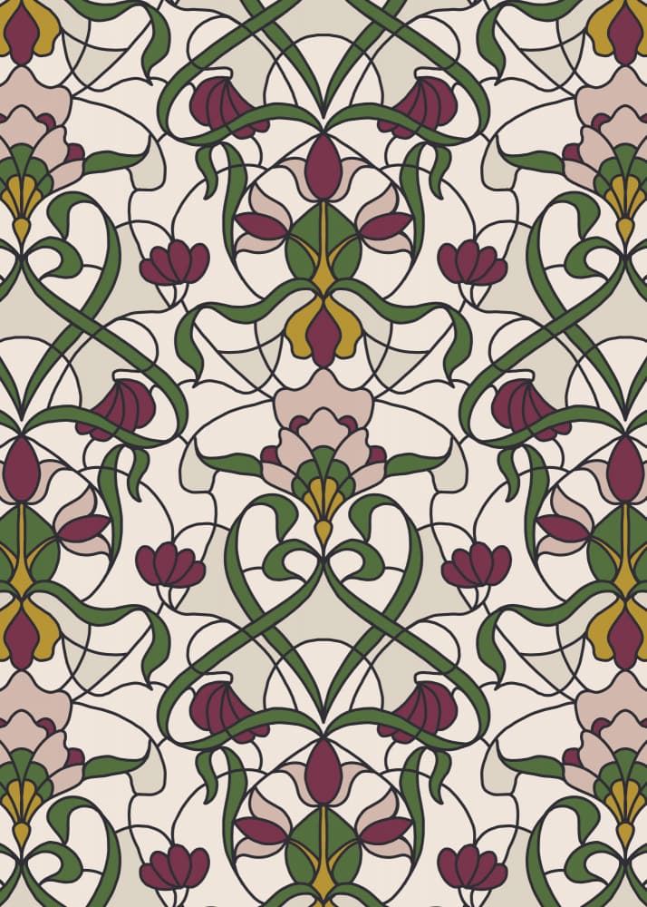 Elegant Floral Motif by Alexandra Weise — canvas wall art