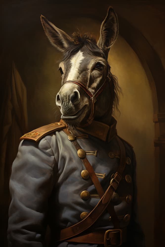 Donkey In Costume 3 by Bilge Paksoylu — canvas wall art